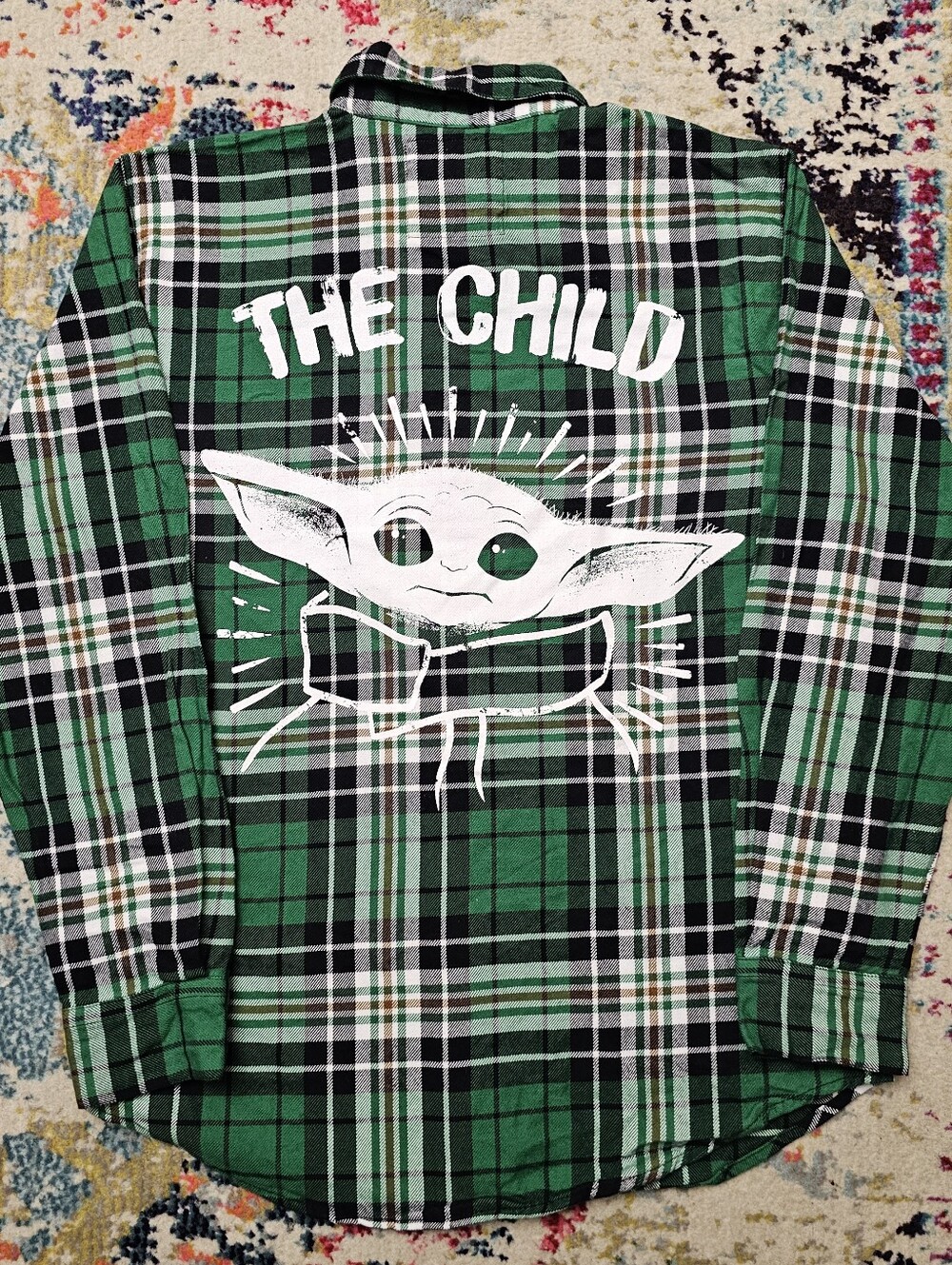 Disney Parks Cakeworthy Star Wars Mandalorian THE CHILD Flannel Adult Large